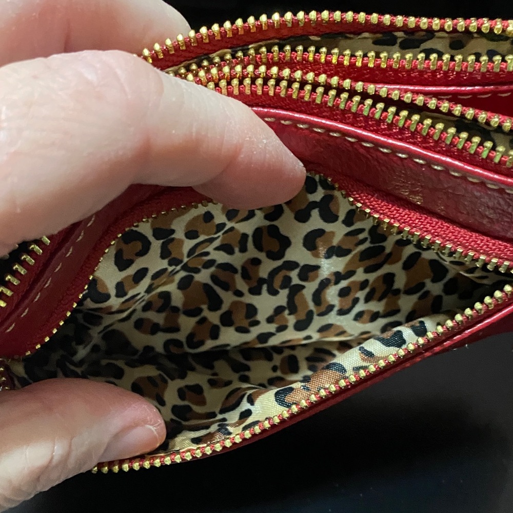 Vintage Celsius Red Leather Wristlet - Picture 10 of 14